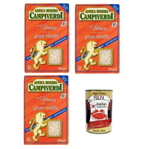 Antica Riseria Campiverdi Riso Arborio Ideal für tolle Risottos 3x500g Original italienisch Zutat