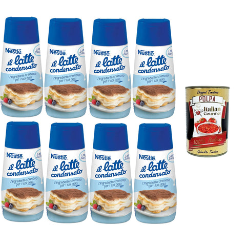 Nestlé il Latte Condensato Zuccherato Gezuckerte Kondensmilch 8x450 g italienisch Original Pastasauce + kostenlos polpa 400 g