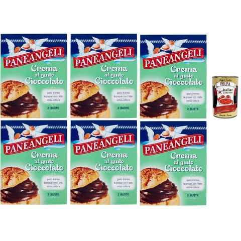 Paneangeli Crema al gusto Cioccolato, Mischung Pulver Schokoladen geschmacks creme fur 6x172g Original italienisch Gebäck