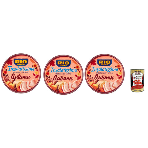 Rio Mare Insalatissime Insalata di Tonno Autumn, Thunfischsalat mit Linsen 3x220g Original italienisch Feinkost