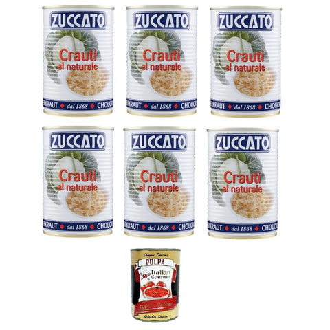 Zuccato Crauti al Naturale Natürliches Sauerkraut 6x 385 gr Koch- & Backzutaten italienisch Original