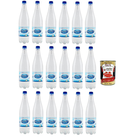 Rocchetta La Chic Natürliches Wasser 18x1 lt italienisch Original Pastasauce + kostenlos polpa 400 g