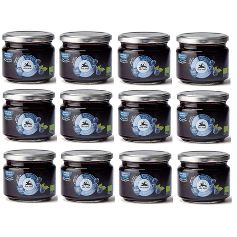 Alce Nero Composta di Mirtilli Biologica Bio Blaubeerkompott mit Bio Blaubeeren 12x270g Original italienisch Aufstrich