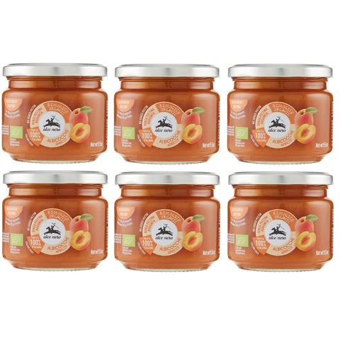 Alce Nero Composta di Albicocche Biologica Bio-Aprikosenkompott mit italienischen Bio-Aprikosen 270 g 6x italienisch Original Konfitüre