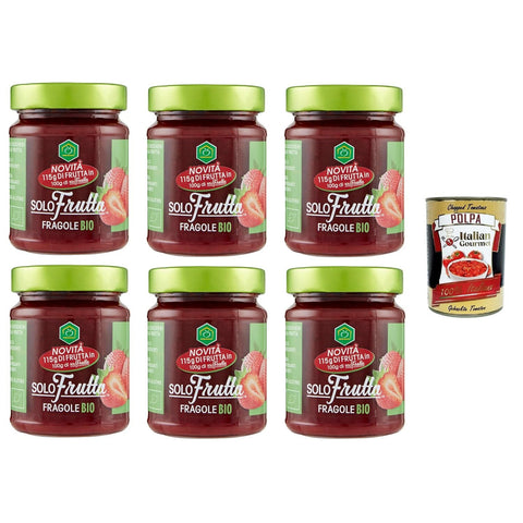 Apicoltura Casentinese marmellata Solo Frutta Fragole Nur Erdbeer Fruchtmarmelade 6x295 g Konfitüren italienisch Original