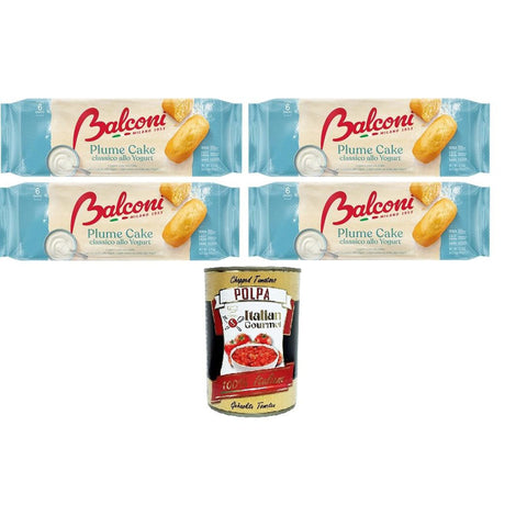 Balconi Plume Cake Classico allo Yogurt Klassischer Joghurt Pflaumenkuchen vom Balkon 4x 190 gr italienisch Original