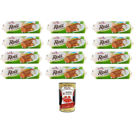 Balconi Swiss Roll Nocciola Biskuitrolle Haselnuss 12x250 gr Kuchen & Torten italienisch Original