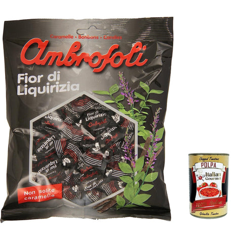 Ambrosoli Caramelle Fior Di Liquirizia, Lakritzbonbons sweets 12x150g Original italienisch Lakritze