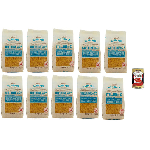 Rummo Pasta Nudeln Glutenfreie Stelline N° 22, Bronze Gezeichnete gluteinfrei, perfekt für Menschen mit Zöliakie oder Glutenunverträglichkeit, 10x 400 g italienisch Original