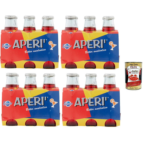 APERI' APERI' alkoholfreier roter Bitter 24x100ml Original italienisch Getränk