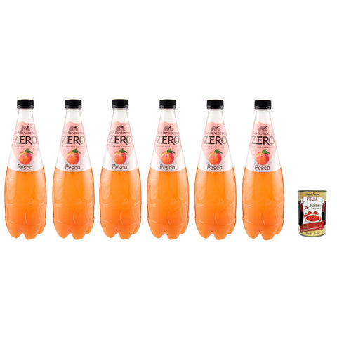 San Benedetto Pesca Zero PET ohne Zucker, Pfirsch 6x0,75l Original italienisch Getränk