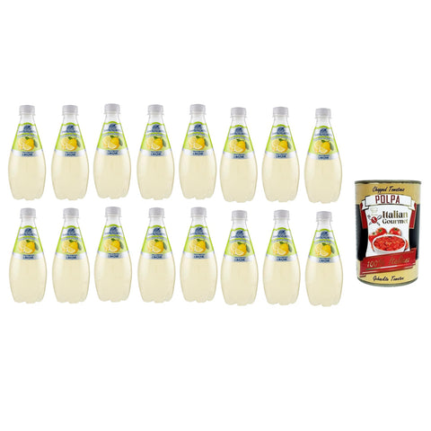 San Benedetto Prima Spremitura Limone Passione Italiana PET Soda 100% Italienisches Getränk gasförmig Lemonade 12x40cl Original italienisch