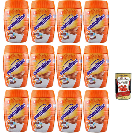 Ovomaltine Preparato Solubile Malzhaltiges Getränkepulver Kakaogeschmackl Kakaopulver 12x400 g italienisch Original Pastasauce + kostenlos polpa 400 g