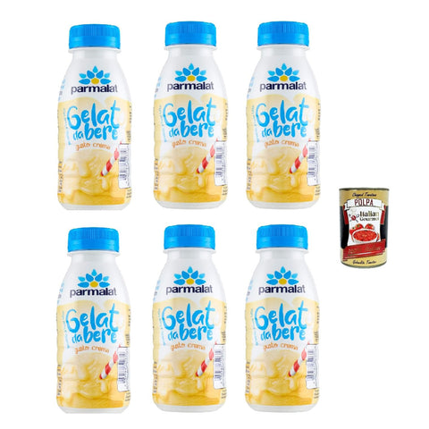 Parmalat Gelat da bere Crema 250 ml, Trinkeis UHT Sahnegeschmack 6x 250 ml Milchshakes italienisch Original