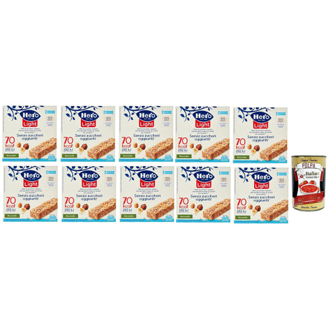 Hero Light Barrette alla nocciola, Snack Riegel, Müsliriegel, Haselnussriegel Ohne Zuckerzusatz, nur 70 kcal pro Riegel, 10x 120 gr italienisch Original