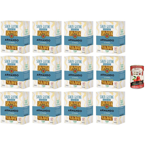 Armando La Penna glutenfreie Mehrkornnudeln mit Mais braunem Reis und Quinoa 400 g 12x italienisch Original + kostenlos pelati 400 g