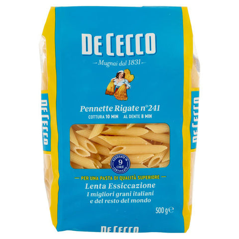 PASTA De Cecco 100% Penne Mezzane Rigate N°241 Nudeln 10x500g Original italienisch Pasta