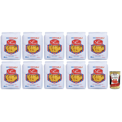 Russo Mista Corta N°51 Hartweizengrieß Pasta, 100% Italienischer Weizen, Packung 10x500g Original italienisch