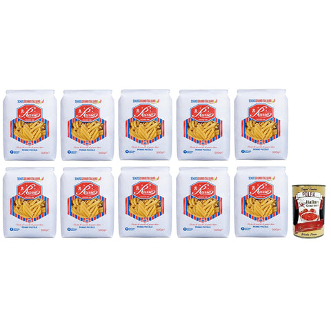 Russo Penne Piccole N°12 Hartweizengrieß Pasta,100% Italienischer Weizen,500 g Packung Nudeln & Pasta italienisch Original