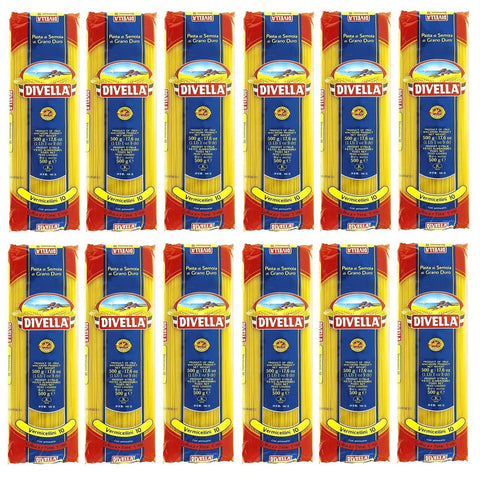 Divella Vermicellini n°10 Hartweizengrieß Pasta Italienische Nudeln Packung 500 g 12x italienisch Original + kostenlos Polpa di Pomodoro 400 g Dose