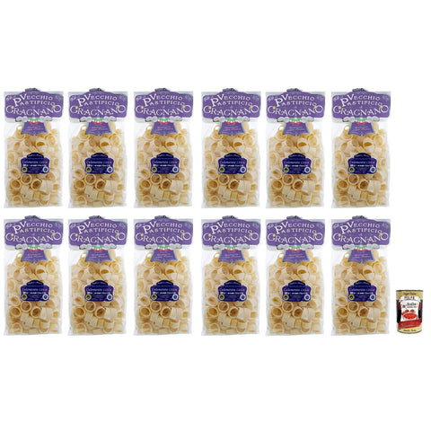 Il Vecchio Pastificio di Gragnano Pasta Calamarata Liscia Gragnano IGP Nudeln aus Hartweizengrieß von höchster Qualität 12x 500g italienisch Original