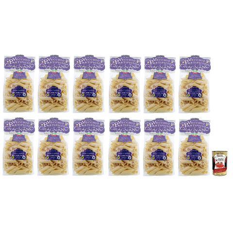 Il Vecchio Pastificio di Gragnano Pasta Penne a Candela Gragnano IGP Nudeln aus Hartweizengrieß von höchster Qualität 12x 500g italienisch Original