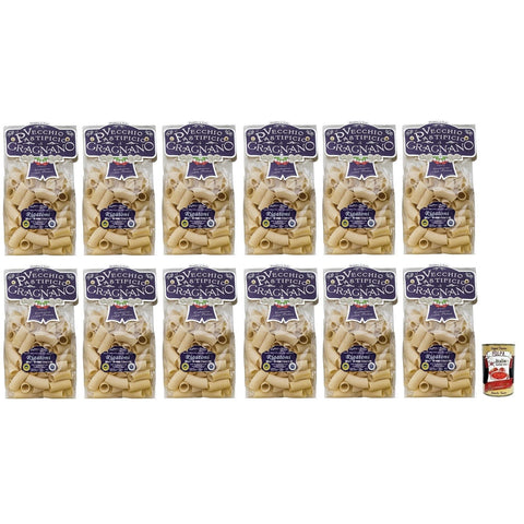 Il Vecchio Pastificio di Gragnano Pasta Rigatoni Gragnano IGP Nudeln aus Hartweizengrieß von höchster Qualität 12x 500g italienisch Original