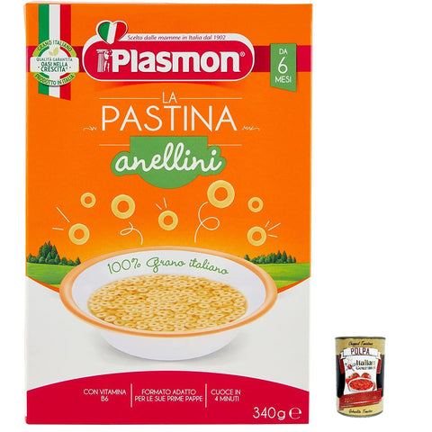 Plasmon Anellini Pastina Infanzia Svezzamento Dai 6 Mesi 340 Grammi 12x italienisch Original Pastasauce + kostenlos polpa 400 g