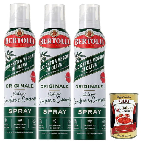 Italian Gourmet Oliven 100% Italienisches Natives Olivenöl Extra, Kaltgepresst 3x 200 ml – durch die Praktische Sprühflasche Können Sie bis zu 90% des Öls Einsparen italienisch Original 8032804040014