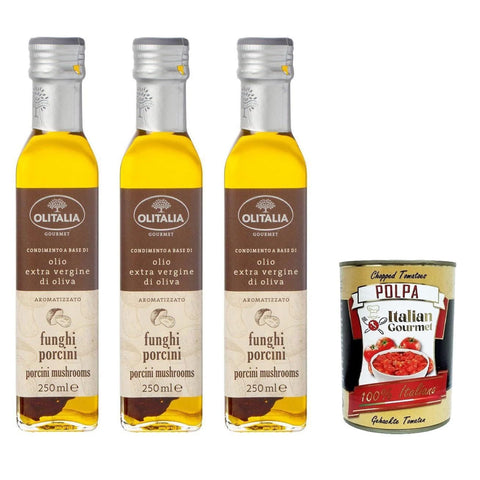 Olio extra vergine di oliva Olitalia ai Funghi porcini Olitalia extra natives Olivenöl mit Steinpilzen 3x250 ml italienisch Original