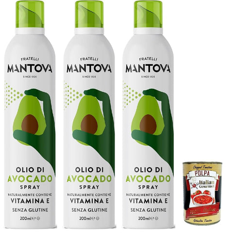 SPRAYLEGGERO Natives Olivenöl Extra Aromatisiert mit Avocado durch die Praktische Sprühflasche Können Sie bis 3x200ml Original italienisch Feinkost