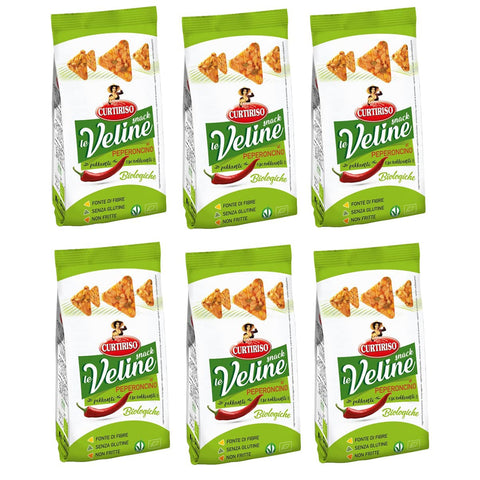 Curtiriso Le Veline al Peperoncino Scrokkinati Biologico Bio-Chili-Pfeffer- 80 g 6x italienisch Original