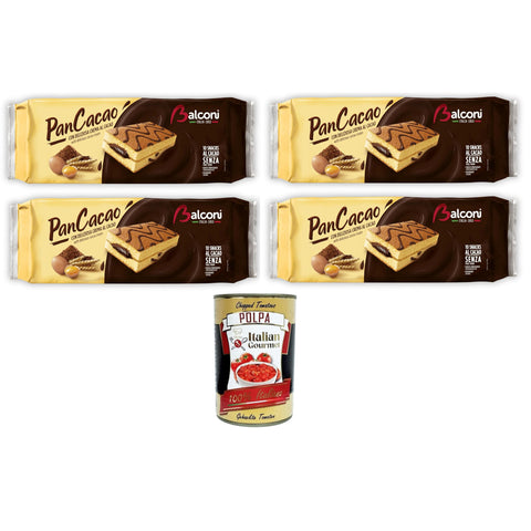 Balconi Pancacao, Morbido pan di spagna e dolce crema al cacao Pancacoa 4x280g Original italienisch Gebäck