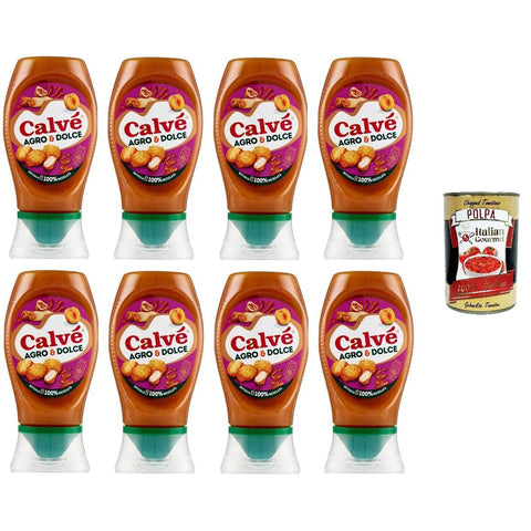 calvè Salsa Agro & Dolce Süß saure Sauce. Glutenfrei 8x250ml Original italienisch