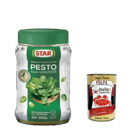 Star Pesto alla genovese Pesto alla Genovese mit Basilikum professional Sauce Soße 930 g italienisch Original + kostenlos polpa 400 g