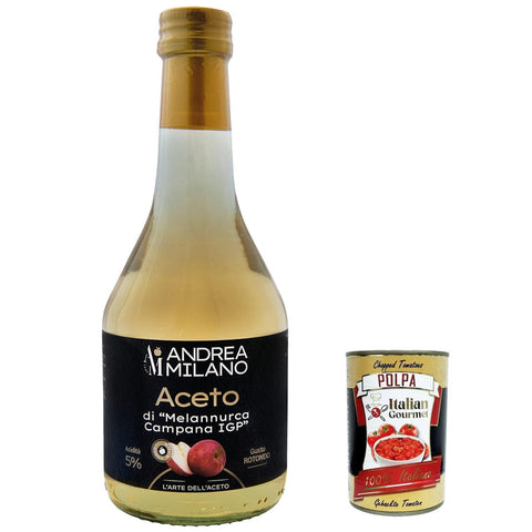 ACE Andrea Milano, Aceto di Melannurca Campana IGP, Essig aus frischen nicht pasteurisierten Äpfeln und natürlichen Fermentation, hergestellt, Säure 5%, 500 ml italienisch Original