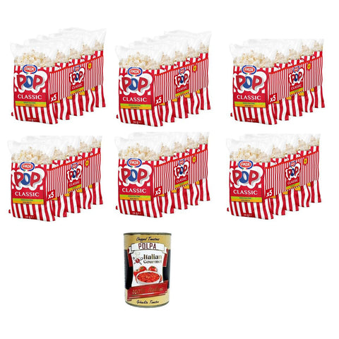 Pata Snack 6x Multipack Nastrato Pop Corn Multipack aufgeklebtes Popcorn 5x20 gr italienisch Original