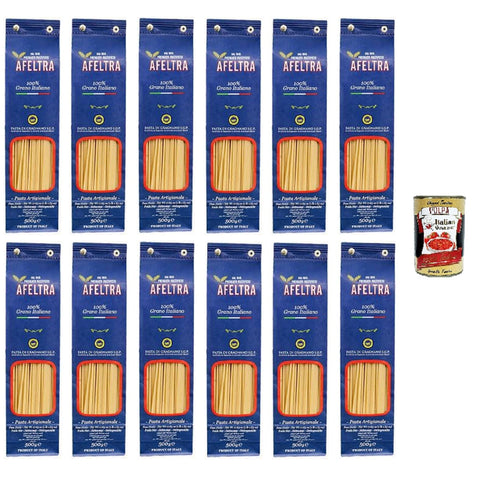 Afeltra Pasta di Gragnano I.G.P Spaghettoni I.G.P. Grießnudeln 12x500 g italienisch Original + kostenlos polpa 400 g