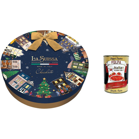 La Suissa Ghirlanda Packung mit Milch, Zartbitter und Karamellschokolade 450 gr Riegel italienisch Original