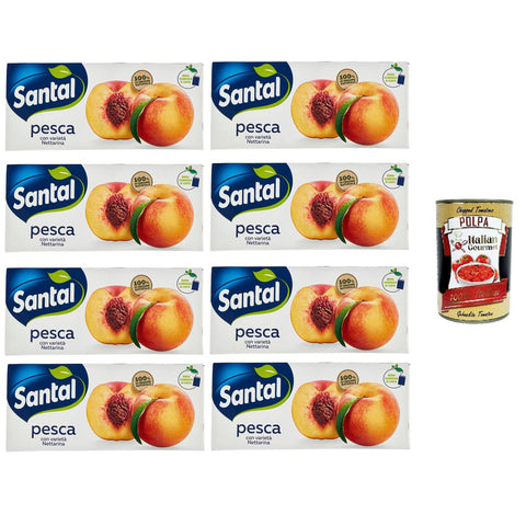 Parmalat Santàl Pesca Pfirsichsaft Fruchtsaft Erfrischungsgetränk Erfrischendes Getränk Brik 8x (3x200 ml) italienisch Original