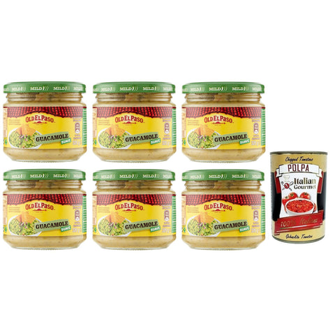 Old El Paso Salsa Guacamole Sauce auf Avocado Basis,Würzsauce,für Aperitifs mit exotischen Aromen 320 g Glas italienisch Original