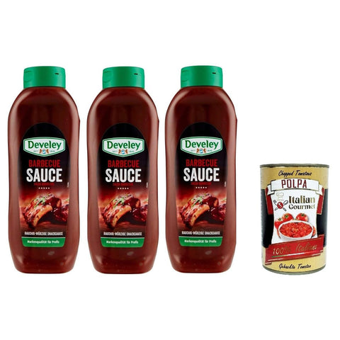 Salsa Barbecue Top Down Barbecue-Sauce 3x875 ml italienisch Original + kostenlos polpa 400 g