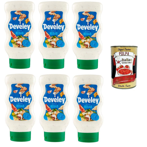 Salsa Sauce squeeze KEBAB Wiederverschließbare Verpackung 6x 410 ml Salsas italienisch Original