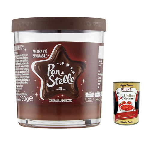 Pan di Stelle Crema Spalmabile Haselnuss Streichfähige Creme Sahne mit Kekskörnern 190 g ohne Palmöl italienisch Original