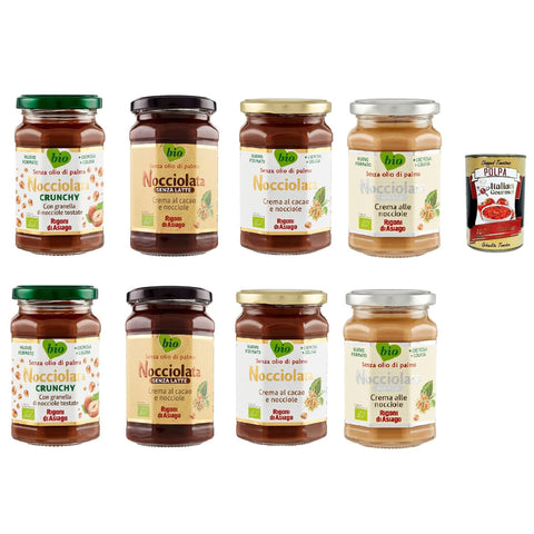 Rigoni di Asiago Nocciolata - Testpaket, 8x250 g, Haselnusscreme ohne Palmöl, Nuss Nougat Creme ohne Palmöl, Leckerer Brotaufstrich italienisch Original
