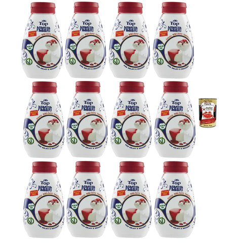 Fabbri top amarena, Gourmet Sauce Topping Amarena Schwarze Kirsche Süß saure Kirschsauce zum Garnieren und Überziehen von Eis und Desserts 12x 225 g italienisch Original