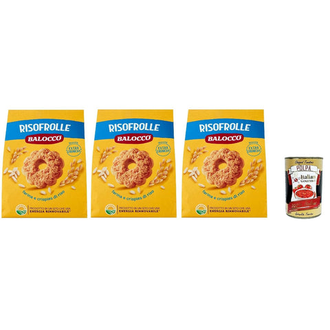 Balocco Risofrolle Biscotti con farina di riso e latte fresco italiano Kekse mit Reismehl und frischer italienischer Milch biscuits cookies 100% Italienische Kekse 3x 700 g italienisch Original