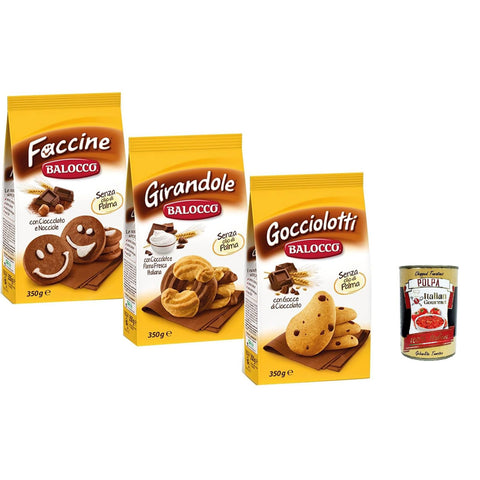 Balocco Testpaket kekse mit Schokolade & Haselnüss, Ohne Palmöl, ohne Konservierungsstoffe, 3x 350 g biscuits cookies italienisch Original
