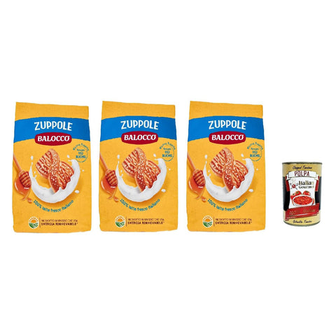 Balocco Zuppole Kekse zum Frühstück, Kekse mit 100% italienischer Milch biscuits cookies kuchen 3x350g Original italienisch