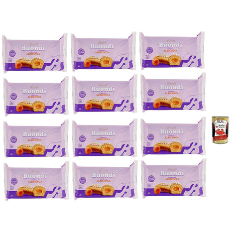Bauli Buondì Albicocca, gebackener Kuchen snack mit Aprikosenfüllung abgepackte Snacks Frühstück 12x258g Original italienisch